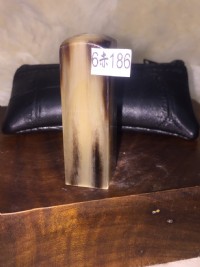 【客製化 高級印鑑】6分方形赤牛角、印章含刻 贈皮袋、南非赤牛角 實物如照 破盤優惠、特價每組：880元，編號6赤186_圖片(1)