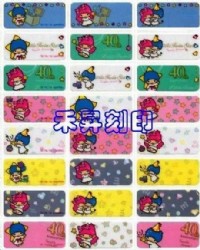 【客製化 貼紙】（501）雙星仙子、姓名貼紙 Hello Kitty、Melody、布丁狗 ◎另有姓名印章、每份150元_圖片(1)