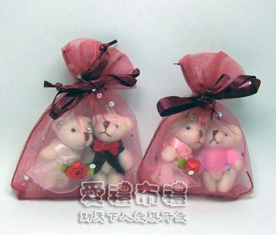 婚禮小物,酒紅色鑽點紗袋6x8cm @1包20個@1個1.7元 - 20100709003316_607722125.jpg(圖)