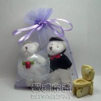 婚禮小物,淡紫鑽點雪紗袋10x15cm @1包20個@1個2.5元_圖片(1)