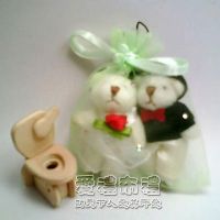 婚禮小物,粉綠色鑽點紗袋8x10cm @1包20個@1個2元_圖片(1)