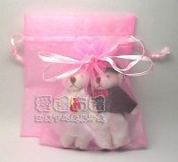  婚禮小物,粉紅雪紗袋10x12cm @1包20個@1個1.9元 _圖片(1)