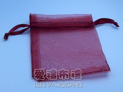 婚禮小物,酒紅色雪紗袋7x9cm @1包20個@1個1.4元  - 20100719100641_506074078.jpg(圖)