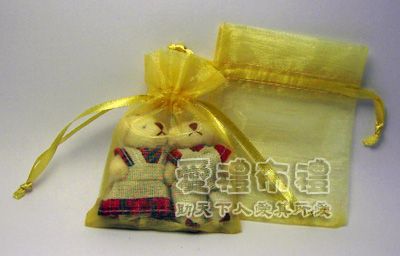 婚禮小物，淡金色雪紗袋7x9cm @1包20個@1個1.4元 - 20100728123550_292616812.jpg(圖)