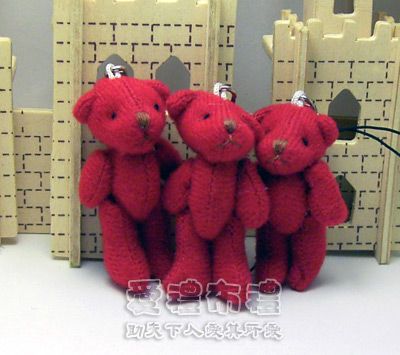 婚禮小物,5公分單色裸熊(紅色)1支9元 - 20100729134203_382931765.jpg(圖)