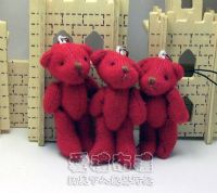 婚禮小物,5公分單色裸熊(紅色)1支9元_圖片(1)