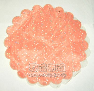 婚禮小物,花瓣型粉橘色鑽點圓形紗袋 @24cm @1包20個 @1個 1元 - 20100730121128_463878359.jpg(圖)