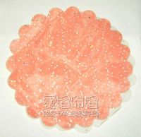 婚禮小物,花瓣型粉橘色鑽點圓形紗袋 @24cm @1包20個 @1個 1元_圖片(1)