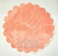 婚禮小物,花瓣型粉橘色鑽點圓形紗袋 @24cm @1包20個 @1個 1元_圖片(1)