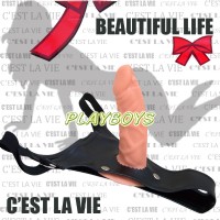 【超逼真進口實心穿戴棒(直條型)】情趣用品 浣腸_圖片(1)