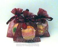 紗袋店,酒紅色鑽點紗袋7x9cm @1包20個@1個1.8元_圖片(1)