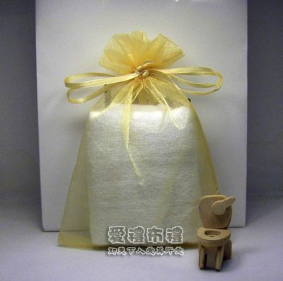 婚禮小物,淡金色雪紗袋12x17cm @1包20個@1個2.4元 - 20100904114930_573090750.jpg(圖)