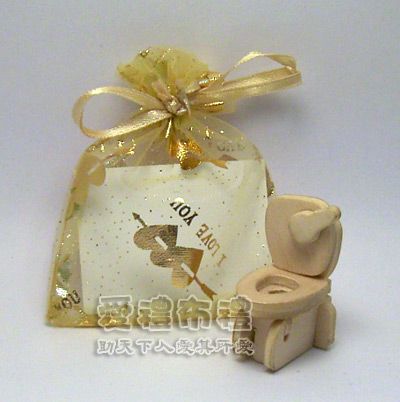 婚禮小物,淡金色串串心燙金雪紗袋7x9cm @1包20個@1個1.7元 - 20100904120440_573980203.jpg(圖)