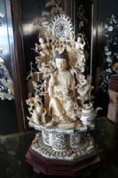 【待售】象牙雕觀音像 / 收藏珍品古董 / 宗教藝品 / 含證明書、象牙資料登記卡_圖片(1)