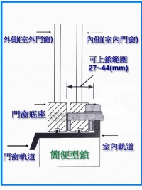 尋寶新天地*[日本進口]鋁門窗落地窗氣密窗兒童安全鎖防墜鎖防墜器防盜鎖防盜器-簡便型*大樓公寓防小朋友孩童誤開窗戶墜樓.居家防竊賊小偷色狼入侵.可預留窗型冷氣機安裝及通風空間.免鑰匙免工具免破壞門窗_圖片(4)