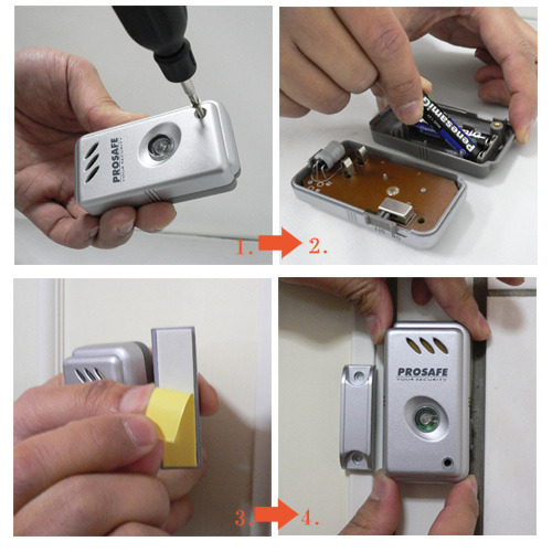 磁簧感應式閃光門窗警報器警報鈴*免鑽孔可搭防盜鎖具防盜器防盜鈴.年假期居家外出睡夢營業場所單身套房公寓防竊賊防小偷歹徒入侵 - 20161101145231-983460915.jpg(圖)