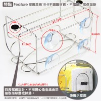 B54不鏽鋼抽取式衛生紙架面紙架面紙盒#27117~廚房衛浴室用品.吸盤+強力磁鐵可水平垂直安裝.台灣生產製造#304_圖片(2)