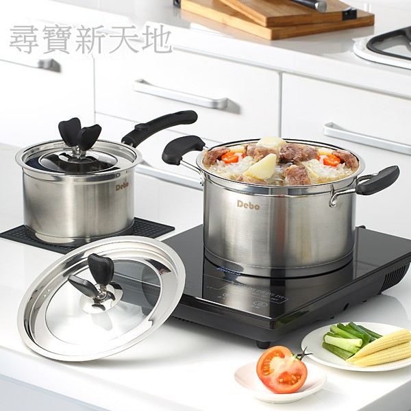 E9不鏽鋼雙鍋具組*奶鍋湯鍋燉鍋煮鍋.廚房料理炊具餐具用品.美食品滷味海鮮火鍋.瓦斯爐電磁爐電爐鹵素爐用.透明強化玻璃蓋 - 20161115152300-195051297.jpg(圖)