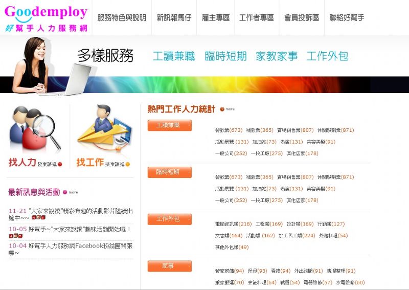 好幫手人力服務網~讓找人力與找工作變的更省時、省錢、安全、有效。 - 20111205103225_54327395.jpg(圖)
