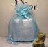 台北市-婚禮小物---水藍色緞帶花雪紗袋10x12cm @1個3.1元起_圖