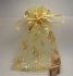 台北市-婚禮小物---淡金色串串心燙金雪紗袋12x17cm~1個2.4元起_圖