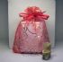 台北市-婚禮小物---大紅色勾藤蔓燙金雪紗袋12x17cm~1個2.4元起_圖