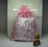 台北市- 婚禮小物---粉紅色勾藤蔓燙金雪紗袋12x17cm~1個2.4元起_圖