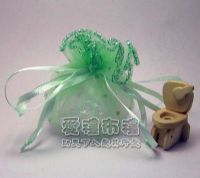 婚禮小物---粉綠色鑽點圓形紗袋 @23cm~1個2.0元起_圖片(1)