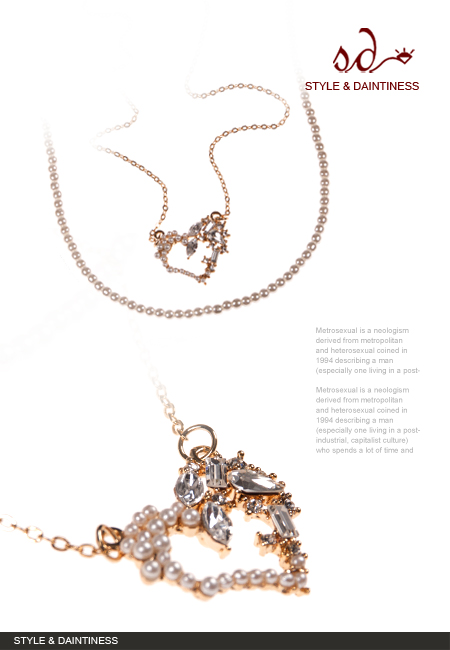 SD公館精緻飾品低調奢華-日韓不敗款珍珠水鑽愛心項鍊 8-N-002 - 20130423141030_697467390.jpg(圖)