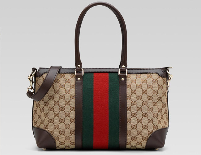 gucci 2011新款帆布配牛皮女包Vintage Web 手提包/斜挎包257341 - 20130227135440_901676081.jpg(圖)