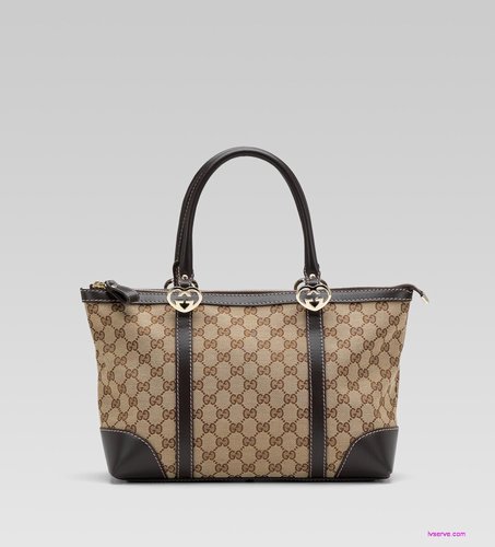 gucci 257069淺米色烏木色GG 圖案織布配以棕色滾邊 - 20130227144418_904688277.jpg(圖)