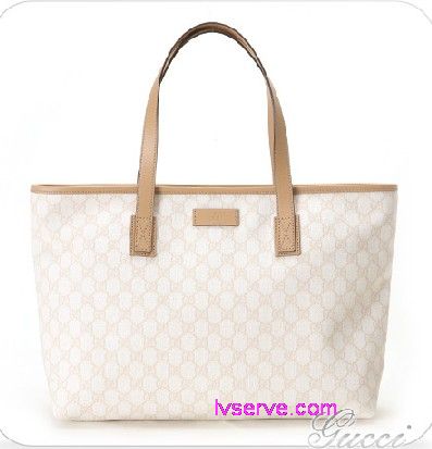GUCCI-10春夏新款PVC防水橫式托特購物包(中)-米白色 - 20130227152112_906882651.jpg(圖)