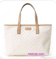 GUCCI-10春夏新款PVC防水橫式托特購物包(中)-米白色_圖片(1)