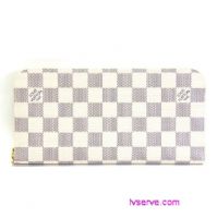 LV N63072 Insolite白Damier棋盤格雙拉鍊長夾_圖片(1)