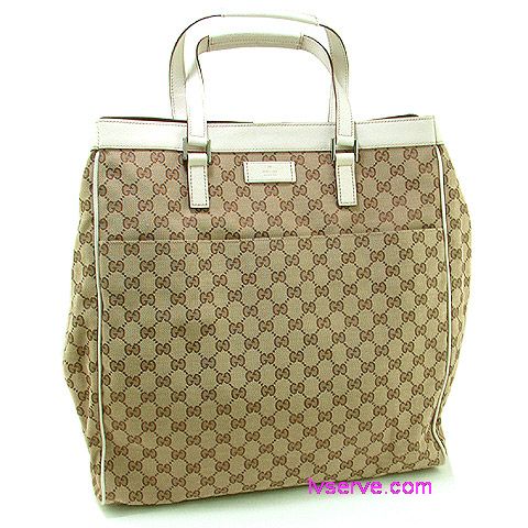 GUCCI 牛奶色皮革多功能實用購物包電腦包  - 20130227172107_914060714.jpg(圖)