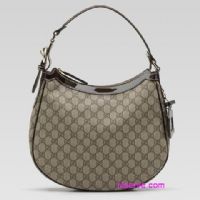 GUCCI Vanity漆亮咖啡蝴蝶結鏡子肩背空姐包_圖片(1)