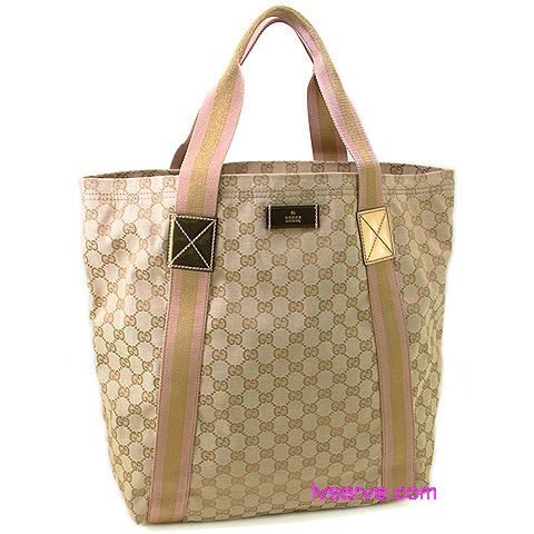 GUCCI 08春夏款-粉金色雙G大購物包 - 20130227192601_921664187.jpg(圖)