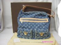Louis Vuitton 手提包LV的單肩包BAGGY的牛仔女士手提單肩包M95048 藍色_圖片(1)