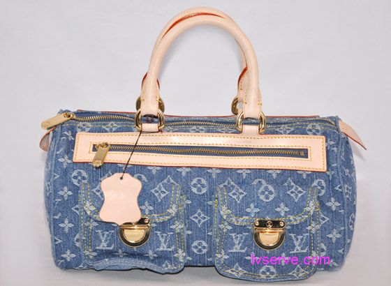 Louis Vuitton 經典款女星經典藍色牛仔布手提包M95019 - 20130228135811_988276893.jpg(圖)