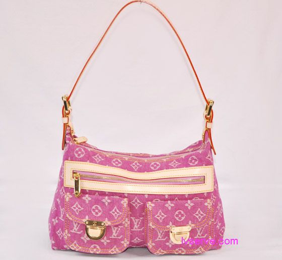 Louis Vuitton 女包單肩包LV的包牛仔布單肩女包M95212 紅色 - 20130228140143_988470815.jpg(圖)