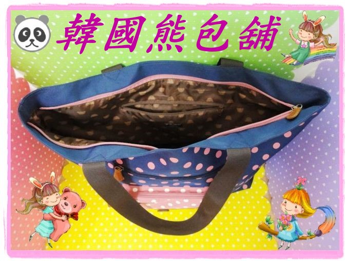 ☃韓國熊包舖☃【WingHouse】小熊波點防水親子媽咪包手提單側肩背包 - 20130709094953_335988921.jpg(圖)