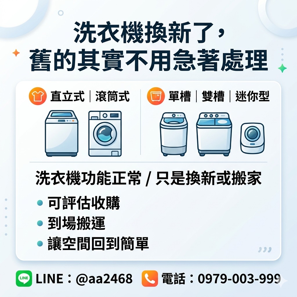 洗衣機換新了，舊的其實不用急著處理 0979003999 - 20260413180406-74686340.jpg(圖)