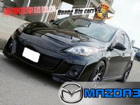 皇斌汽車嚴選一家買車全省保固 馬自達 新MAZDA3 黑色 雙出尾管 已客製化改裝 可全額低利率貸款 3500交車_圖片(1)
