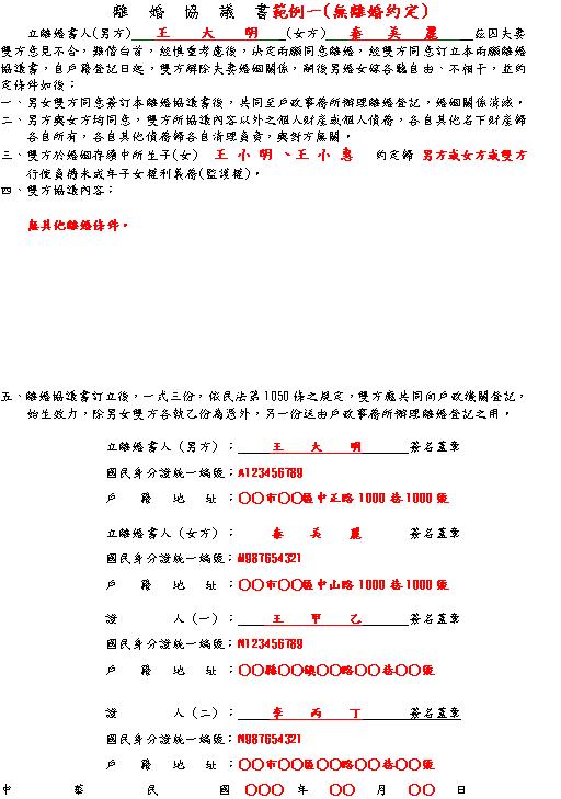 嘉義離婚證人~證人親自到場當面見證簽名蓋章提供離婚協議書。 - 20150604164237-278338913.JPG(圖)