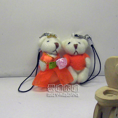 【愛禮布禮】 婚禮小物: 3.5公分水鑽情侶紗裙熊橘1對18元 - 20140727092046-424188154.jpg(圖)