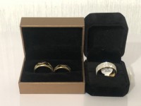 CURREN 卡瑞恩 CU8323 真三眼石英計時錶 送 咬錢龍 玫瑰金對戒 滿天星戒_圖片(3)