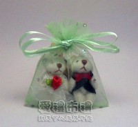 【愛禮布禮】 婚禮小物: 粉綠色鑽點紗袋6x8cm,1個1.4元,10個14元_圖片(1)
