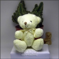 【愛禮布禮】 婚禮小物: 12公分領巾熊(米色)21元_圖片(1)