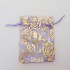 台北市-【愛禮布禮】 婚禮小物: 淡紫色玫瑰燙金雪紗袋9x12cm,1個1.7元,10個17元_圖