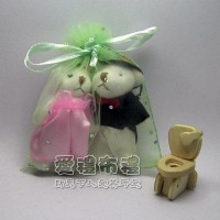 【愛禮布禮】 婚禮小物: 粉綠色鑽點紗袋10x12cm,1個1.9元,10個19元_圖片(1)